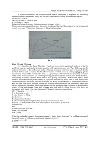 Design and Fabrication of wear Testing Machine | PDF