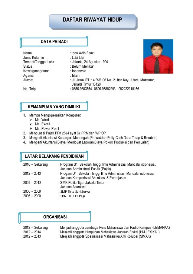Cv Skl Dan Transkrip Nilai D3 Adib All