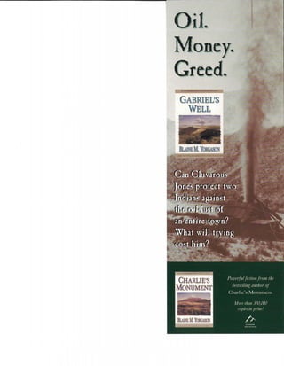 Oil Money Greed bookmark