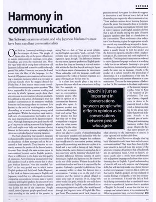 Harmony in Communication - KTO 2000