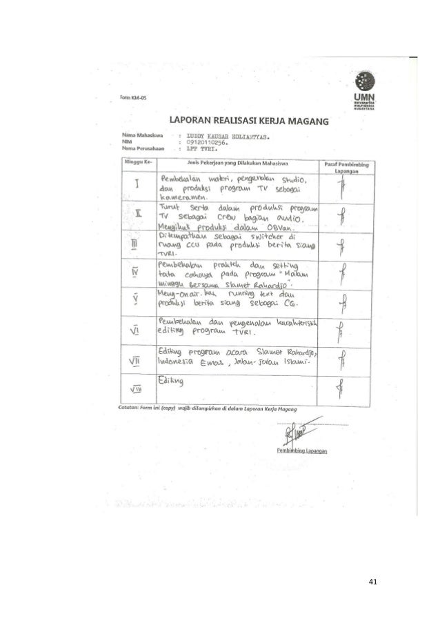 LAPORAN MAGANG LUDDY REVISI AKHIR