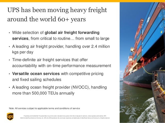 Ups Air And Ocean Freight Capabilities Customer Deck