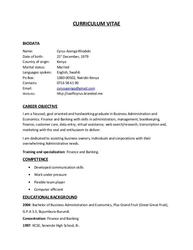 curriculum vitae cyrus origin of curriculum vitae