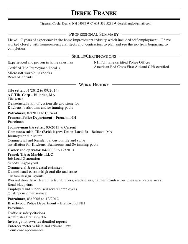 relevant experience resumes
