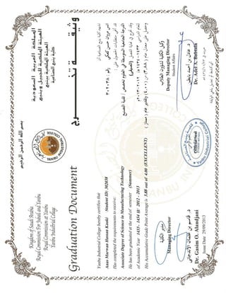 Academic Certificate (Diploma)