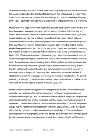 Native-Controlled Cultural Institutions and Repatriation