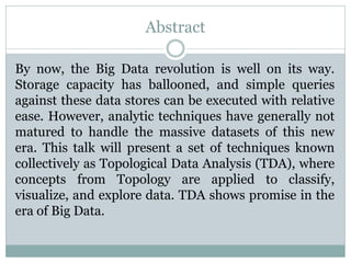 Topological Data Analysis | PDF