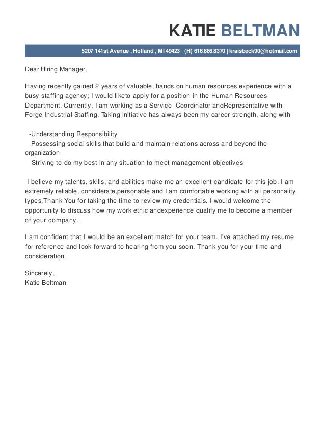 Cover Letter