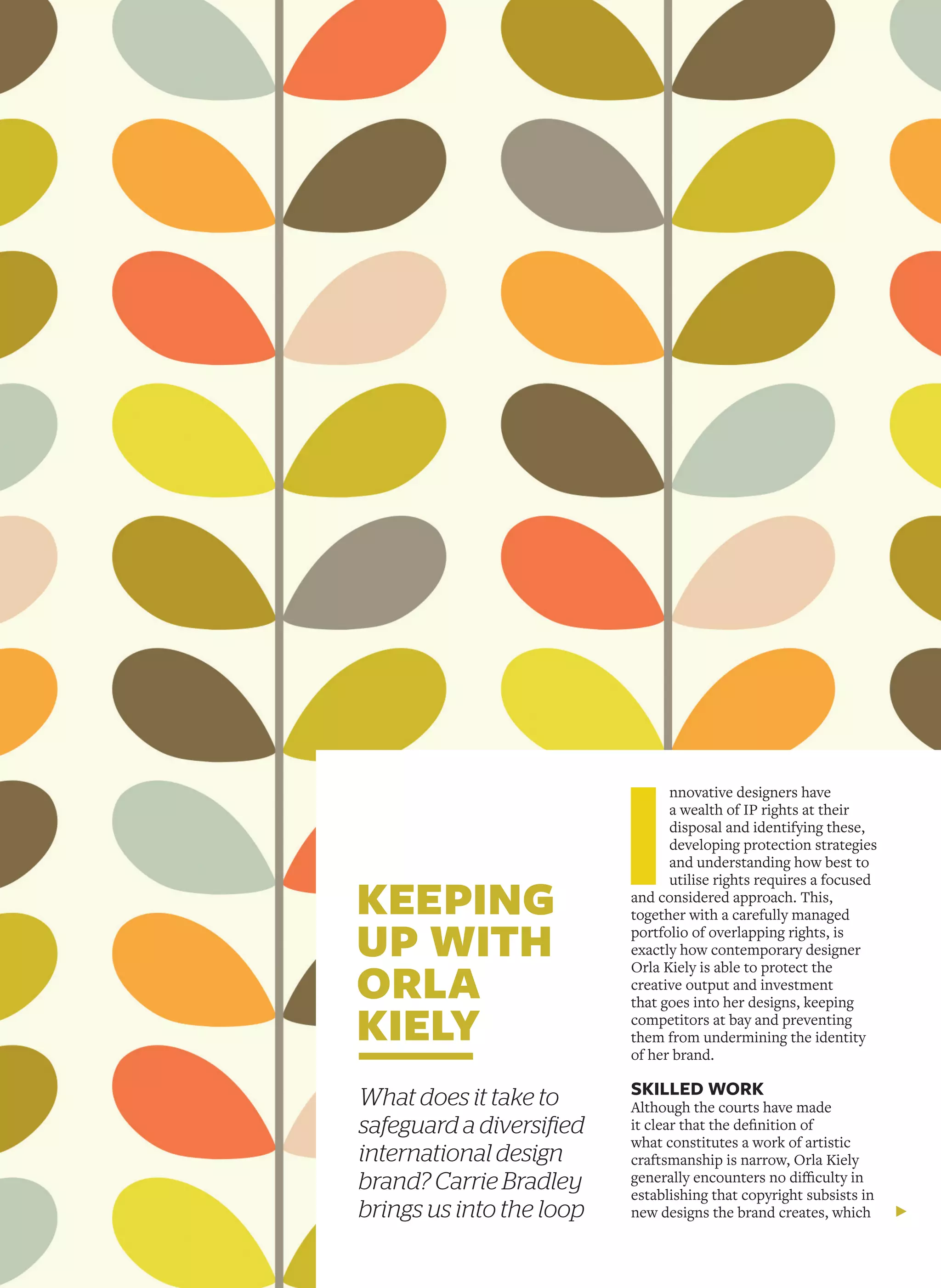 Orla Design 2016-03 ITMA Review - Keeping up with Orla Kiely | PDF