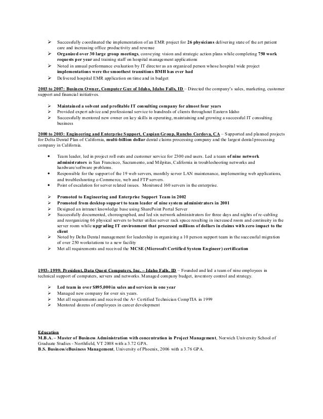 paul wallace pmi certified agile resume