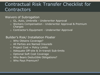 Contractual Risk Transfer in Construction Contracts | PDF