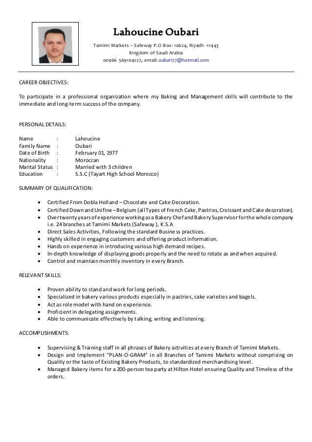 Oubari Updated Cv Apr2014 With Picture