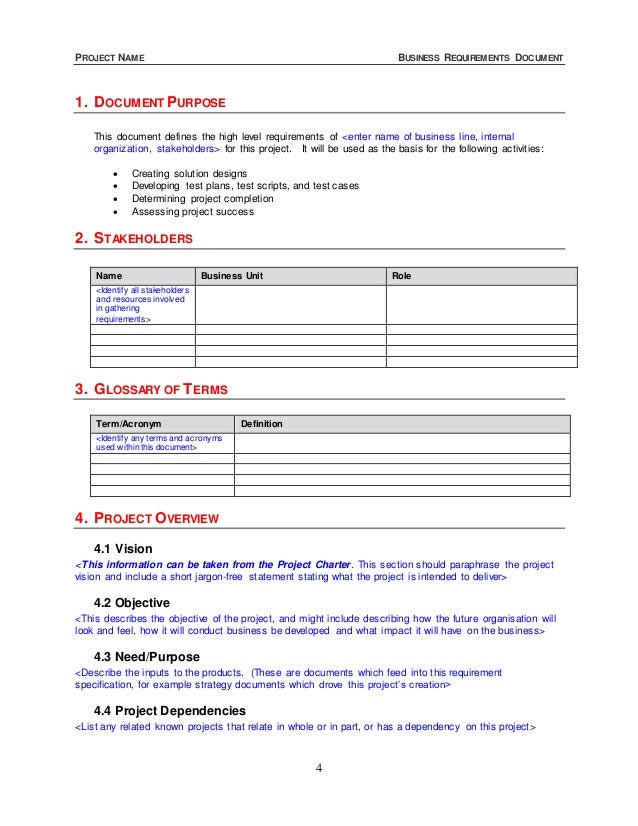 business document template