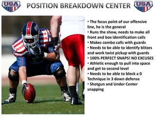 STEVEN CIOCCI USA FOOTBALL OFFENSIVE LINE MANUAL | PPTX
