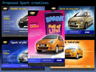 Proposed Spark creatives