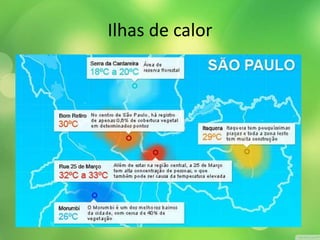 Ilhas de calor 
 