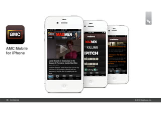 AMC Mobile
for iPhone




28 | Confidential   © 2012 Brightcove Inc.
 