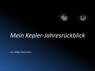 Mein Eclipse-Kepler-Jahresrückblick