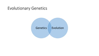 Evolutionary Genetics
Genetics Evolution
 