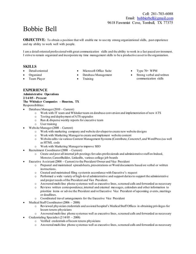 Bobbie Bell Resume f PDF - Bobbie Bell Resume F 1 638 