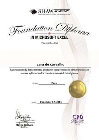excel diploma