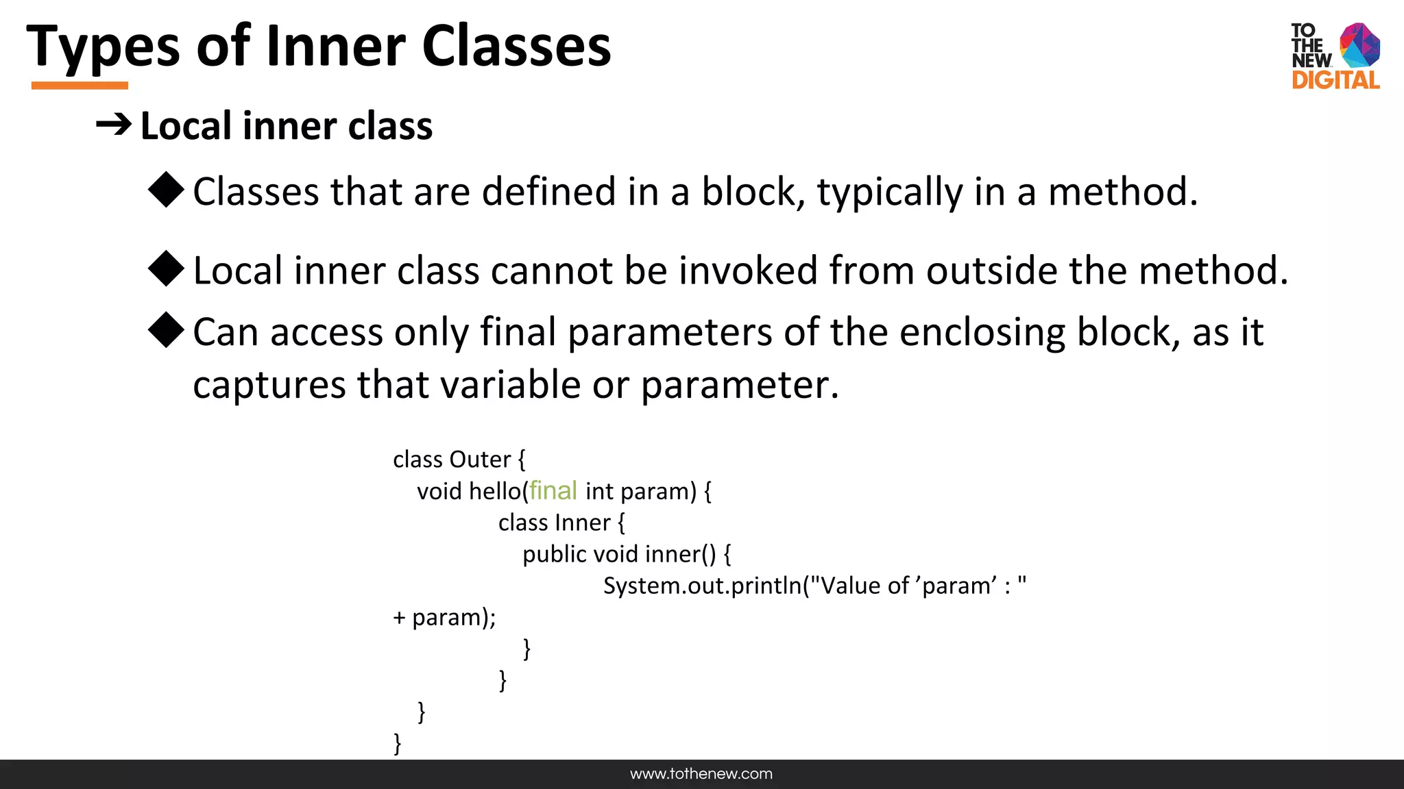 Java- Nested Classes | PPT
