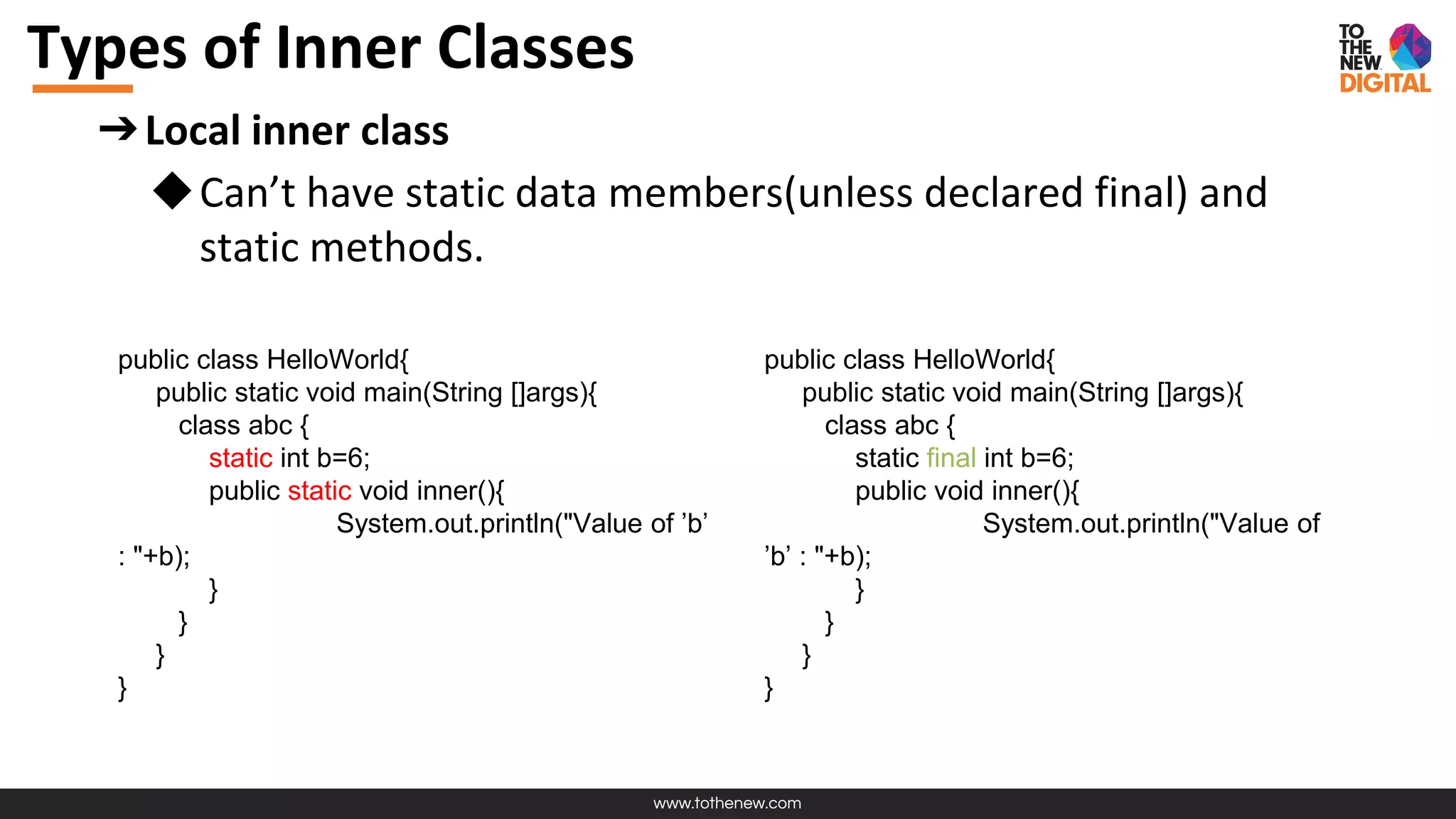 Java- Nested Classes | PPTX