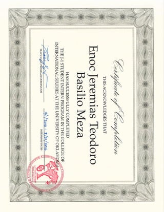 Certificate of Completion EJTBM