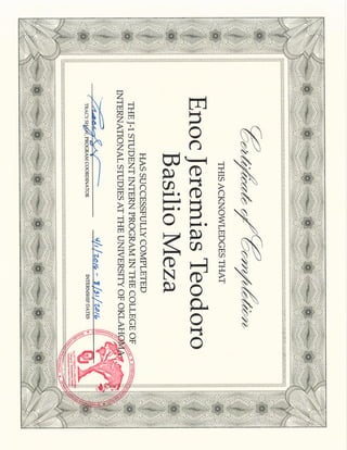 Certificate of Completion EJTBM