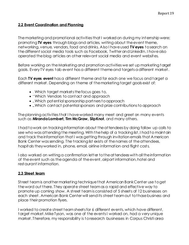 internship report american flyers internships