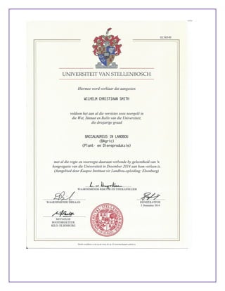 CV Wilhelm Christiaan Smith