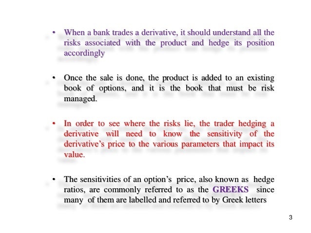 Fx options sensitivities