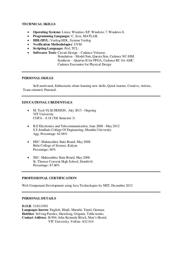 verification engineer resumes