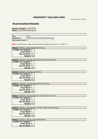 BSc Transcripts | PDF