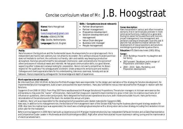 cv onepager uk 2015 4 one pager cv