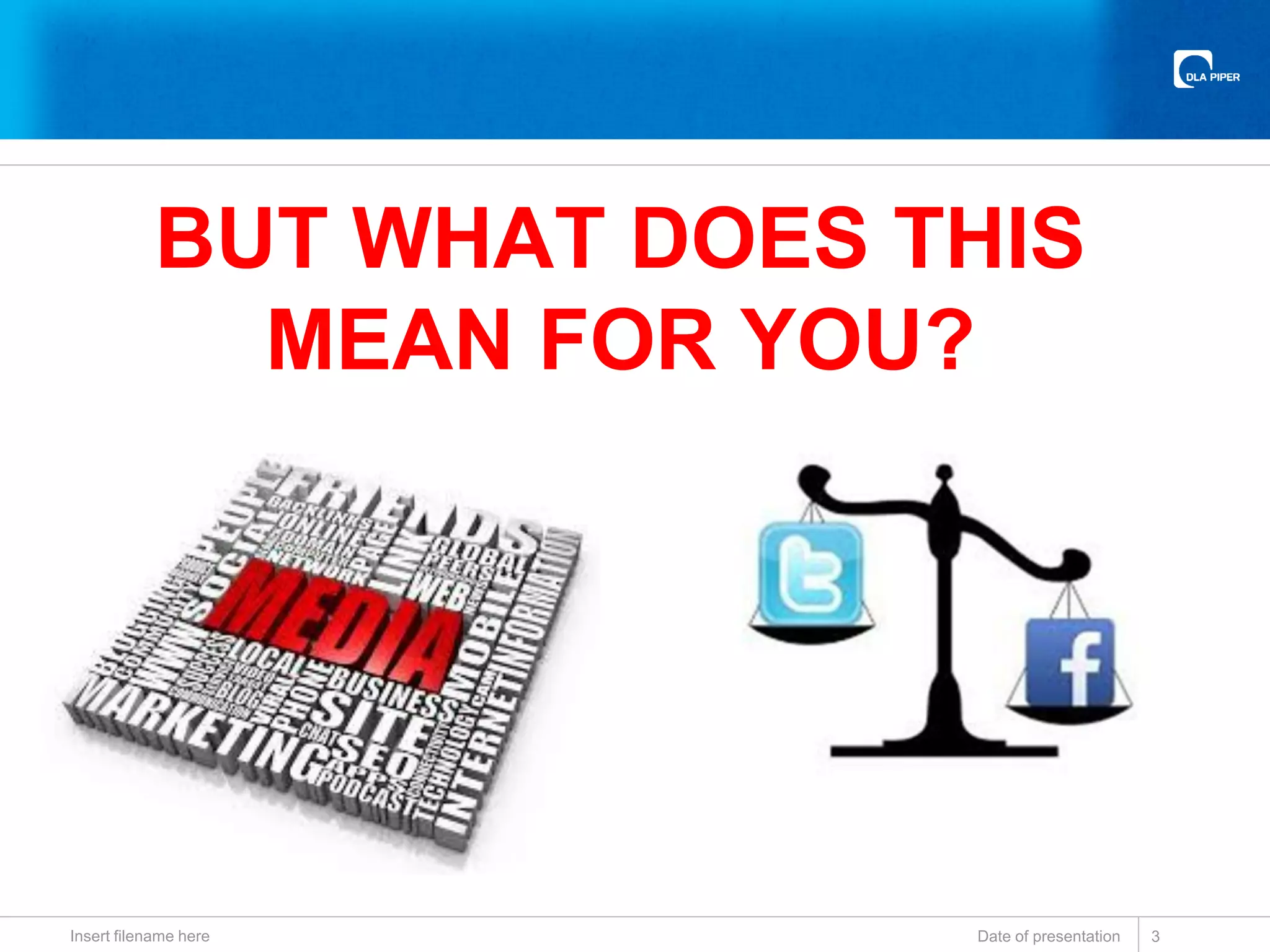 BUT WHAT DOES THIS
MEAN FOR YOU?
Date of presentationInsert filename here 3
 