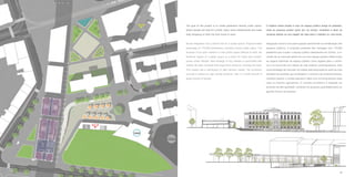 34 35
Integração social é uma preocupação permanente na revitalização dos
espaços públicos. A proposta pretende tirar vantagem dos 170.000
pedestres que cruzam o espaço público diariamente em Florenc, a in-
clusãode um mercado aberto em um novo espaço público reflete sobre
as origens históricas do espaço público como lugares para o comér-
cio e se reconcilia com estilos de vida urbanos contemporâneos. Esta
nova estratégia de mercado na cidade está associada ao estilo de vida
saudável de pessoas que privilegiam o consumo de produtos frescos,
culinária caseira, o contato pessoal e diário com os fornecedores neste
caso os próprios agricultores. O conceito econômico é baseado em
produtos de alta qualidade, vendidos em pequena quantidade para um
grande número de pessoas.
Social integration has a critical role for a public space. Proposal takes
advantage of 170,000 pedestrians crossing current public place. The
inclusion of an open market in a new public space reflects on both: the
historical origins of a public space as a place for trade and contem-
porary urban lifestyle. New strategy of city markets is associated with
healthy life style of people that enjoy fresh products, cooking and food.
This market has a philosophy of daily farmers market. The economic
concept is based on high quality products, sold in a small amount to
large number of people.
The goal of this project is to create pedestrian friendly public space,
where people can stop for a while, enjoy some refreshments and make
daily shopping on their trip from home to work.
O objetivo deste projeto é criar um espaço público amigo do pedestre,
onde as pessoas podem parar por um tempo, revitalizar e fazer as
compras diárias na sua viagem de casa para o trabalho ou vice-versa.
 