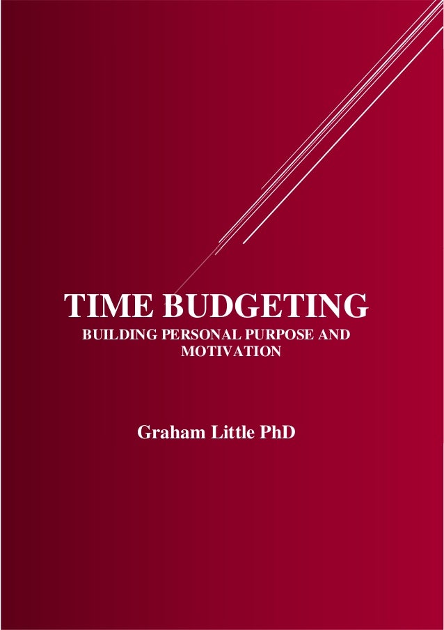 Time budgeting third edition 2016
