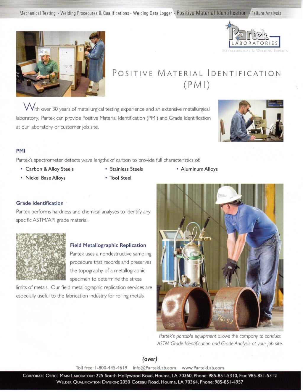 5 Positive Material Identification