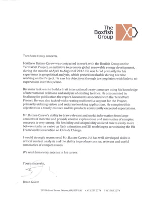 Boxfish Recommendation - Matt Batten-Carew | PDF