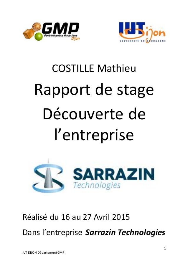 Rapport de stage