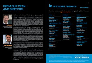CHALLENGE THE MISSION
Youwillengageinthreeintensiveteamchallengesthatwillgiveyoupractical,hands-onexperienceworking
directly with industry experts. In each challenge, your team will present its results to a panel of experts.
HANDS-ON CHALLENGES
You will develop and propose a Big Data application or idea and
transformitintoaplanforastart-upbusinessoraninnovationinitiative.
Big Data Startup
The clients will provide your team with real data sets. You will
apply your analytics and Big Data skills to uncover actionable
insights and drive innovation.
Datathon
Your team will be presented with a real world business situation by
IBM. You will work fast to develop a data-driven tool or technology
to improve their business performance.
IBM Watson
Challenge
3 STUDENT PROFILES
You want a front-office job
where you can use technology
and data to be an integral part
of core business decisions.
TECHNOLOGY
You studied and/or are
working in business. You
want to become an expert
in measuring results and
using data analytics to drive
business and innovation.
BUSINESS
You studied and/or are doing
quantitative work in engineering,
statistics or social research. You
want to learn how to measure
performance in an organization
and become an expert in using
analytics to drive innovation.
QUANTITATIVE
Explore your Big Data career options:
email: bigdata.advisor@ie.edu
web: bigdata.ie.edu
In collaboration with
Please Note: The information contained in this brochure is subject to change. IE reserves the right to modify program content, regulations and policies
when deemed appropriate and in the best interest of the IE community. Please contact the program management team should you have any questions.
/ 25
IE’S GLOBAL PRESENCE www.ie.edu/offices
Please do not hesitate to contact the oﬃce nearest to you should you need any additional information.
You can also contact us via bigdata.advisor@ie.edu
Europe
europe@ie.edu
France - Paris
france@ie.edu
Germany, Switzerland
& Austria - Munich
dach@ie.edu
Italy, Croatia & Slovenia - Milan
italia@ie.edu
Portugal - Lisbon
portugal@ie.edu
Russia & Ukraine - Moscow
eeca@ie.edu
Spain - Madrid & Segovia
iespain@ie.edu
Turkey - Istanbul
turkey@ie.edu
UK & Ireland - London
uk@ie.edu
North America
USA & Canada
Los Angeles
westcoast@ie.edu
Miami
southusa@ie.edu
New York
northeast@ie.edu
Toronto
canada@ie.edu
Latin America
latam@ie.edu
Argentina & Uruguay -
Buenos Aires
argentina@ie.edu
uruguay@ie.edu
Brazil - Sao Paulo
brasil@ie.edu
Chile - Santiago de Chile
chile@ie.edu
Colombia - Bogota
colombia@ie.edu
centroamerica@ie.edu
Ecuador - Quito
ecuador@ie.edu
Mexico City - Mexico
mexico@ie.edu
Peru, Bolivia & Paraguay - Lima
peru@ie.edu
bolivia@ie.edu
paraguay@ie.edu
Venezuela - Caracas
venezuela@ie.edu
Asia-Paciﬁc
asia-paciﬁc@ie.edu
Australia & New Zealand -
Sydney
australia@ie.edu
China - Shanghai
china@ie.edu
India & South Asia - Mumbai
india@ie.edu
Japan - Tokyo
japan@ie.edu
Singapore & Southeast Asia -
Singapore
singapore@ie.edu
southeastasia@ie.edu
South Korea - Seoul
korea@ie.edu
Middle East/Africa
mea@ie.edu
Saudi Arabia - Jeddah
saudi@ie.edu
UAE, Qatar, Bahrain, Kuwait,
Iran & Oman - Dubai
uae@ie.edu
Nigeria - Lagos
nigeria@ie.edu
Please Note: The information contained in this brochure is subject to change. IE reserves the right to modify program content, regulations and policies when
deemed appropriate and in the best interest of the IE community. Please contact the program management team should you have any queries.
OTHER WAYS TO GET IN TOUCH:ADMISSIONS DEPARTMENT
María de Molina 11
Madrid, Spain
bigdata.advisor@ie.edu
T: + 34 915 689 610
FROM OUR DEAN
AND DIRECTOR…
The business world is facing both the challenges and opportunities posed
by the massive growth in the availability of data that is without precedent
in history. A study by IBM shows that that 90% of the existing information
in the world today has been generated within the last few years alone,
and this ﬂood of data is growing exponentially. Big data technology and
advanced analytics have the potential to revolutionize the way organizations
manage their operations and make critical decisions. Corporations, local
and national governments, and non-proﬁts all stand to beneﬁt enormously
from a digital transformation of the way they carry out their work. In fact,
71% of CEOs view analytics as the primary source of competitive advantage
for their enterprises in the coming years.
These opportunities exist, but to capture them organizations need
professionals who are trained to turn opportunity into reality. And by all
measures, the demand for such professionals is far ahead of the supply. At
the time we wrote this letter, we had just spoken with an executive at global
corporation in need of hiring 200 Data Scientists and whose recruiters were
only able to ﬁnd 20. Startups and small companies are facing the same
challenge in identifying and attracting big data and analytics professionals.
For companies, this shortage of data-driven professionals presents a diﬃcult
challenge. For our School of Human Sciences and Technology it represents a
wonderful opportunity that is aligned with our overall mission: to train the
next generation of multidisciplinary technology professionals who can be
the drivers of technological and data-centered innovation that organizations
around the world so desperately need.
During the intensive months of our Master in Business Analytics & Big Data,
we teach our students how to work ﬂuidly within the big data ecosystem,
how to analyze large volumes of structured and unstructured data, how
to make analytics happen at high velocity, and perhaps most critically we
train our students to use analytics to drive innovation across all areas of a
business and in diverse industries.
Our Master’s program is designed to be hands-on and practical across all
of the stages of what well-trained Data Scientists do: deﬁning the business
use-case, deciding what data should be collected and how it should be
stored, applying the appropriate analytics to address the target use-case,
and interpreting and presenting the results to drive business decisions.
Our students also learn through real-world business cases how leading
organizations are using big data and analytics to transform their businesses.
If you are ready to become part of the next generation of data-driven
professionals that will redefine business, we invite you to apply to
our program.
Juan José Casado
Academic Director, Master
in Business Analytics
& Big Data
Lee Newman
Dean, IE School of Human
Sciences and Technology
 
