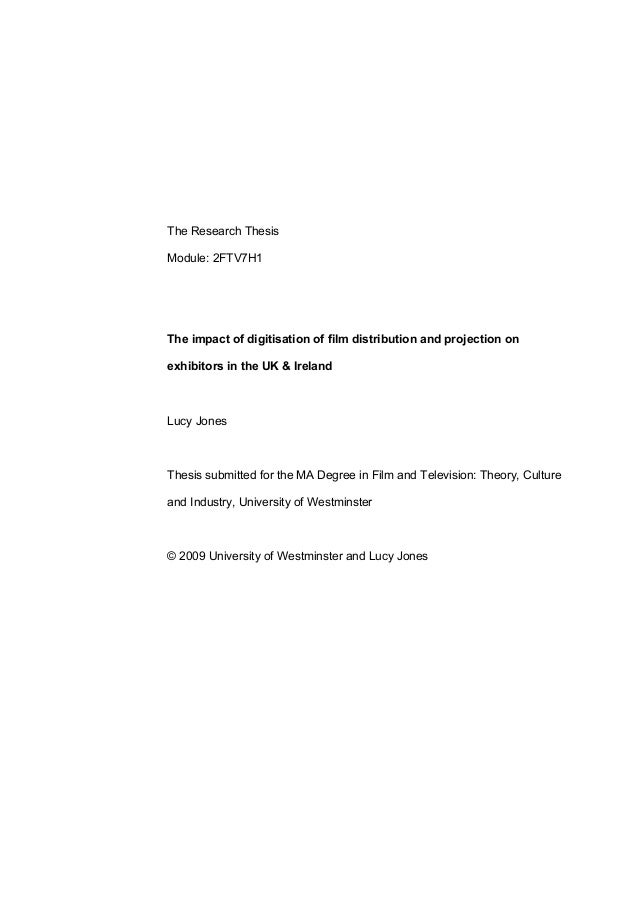 Thesis for masters degree uk