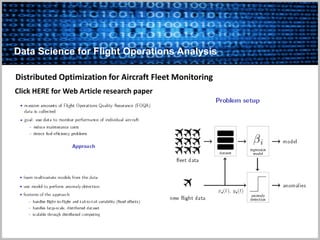 Click HERE for Web Article research paper
Data Science for Flight Operations Analysis
Distributed Optimization for Aircraft Fleet Monitoring
 