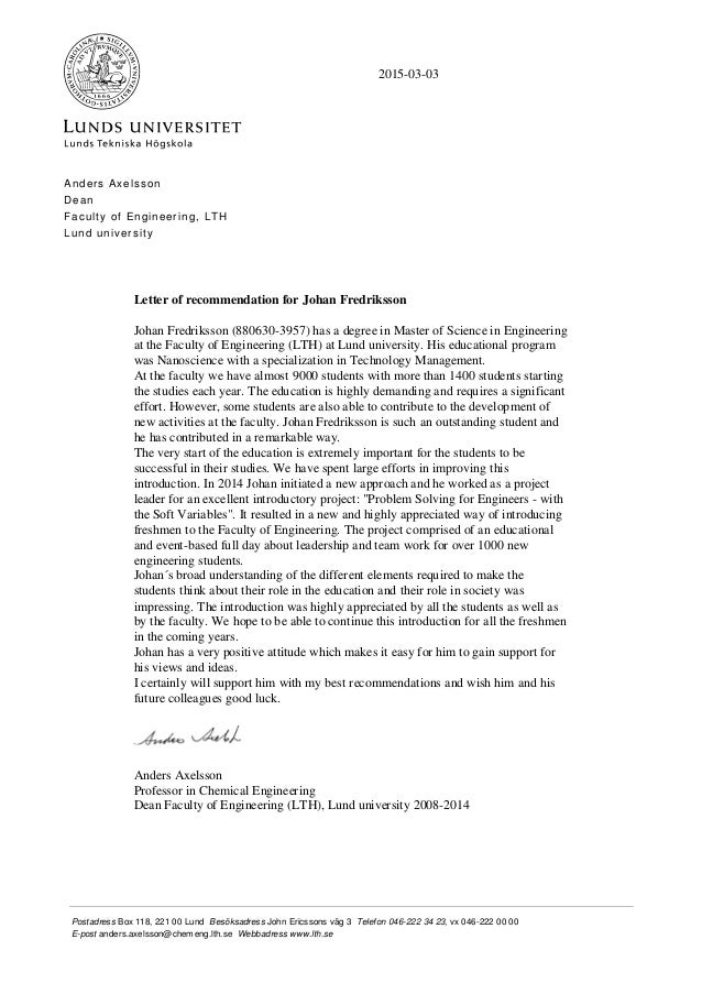 Mit Letter Of Recommendation Sample
