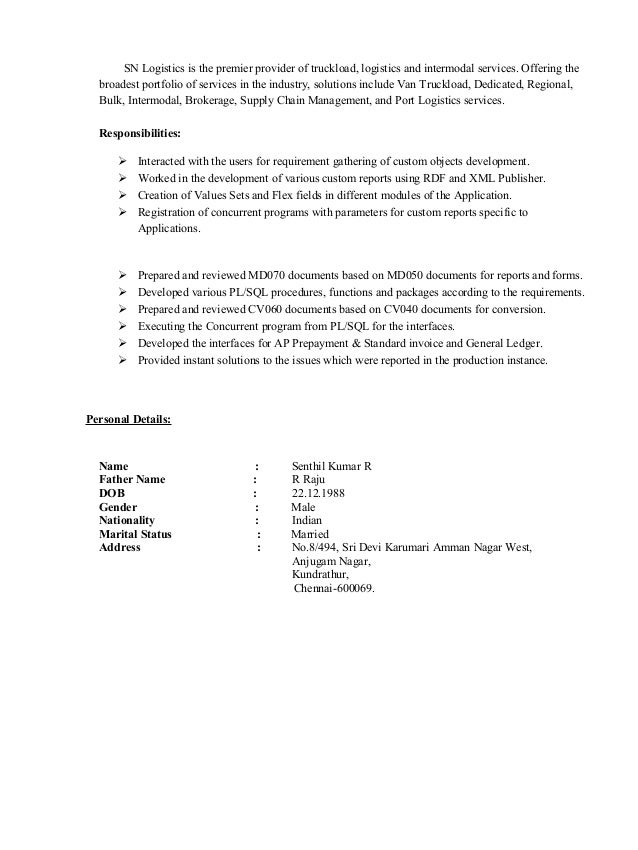 Custom developer form oracle report resume