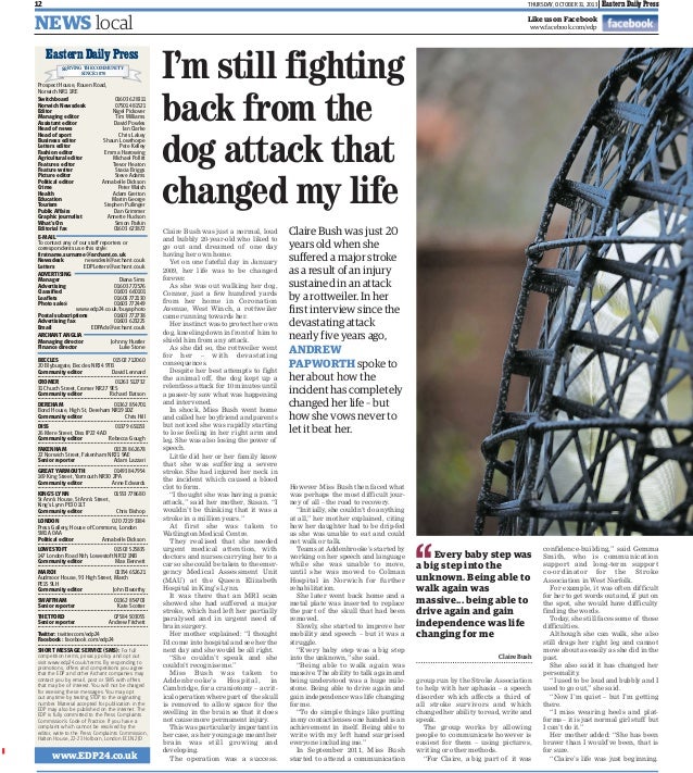 Eastern Daily Press Pages 1, 12 and 13 311013