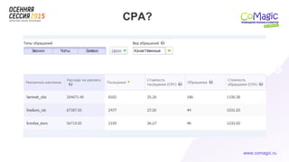 www.comagic.ru
CPA?
 