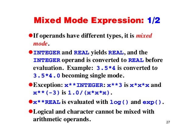 Fortran 90 Basics