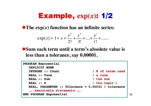 Fortran 90 Basics
